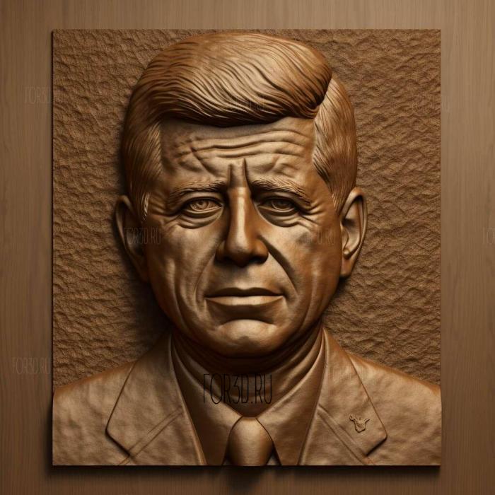 John FKennedy 1 stl model for CNC